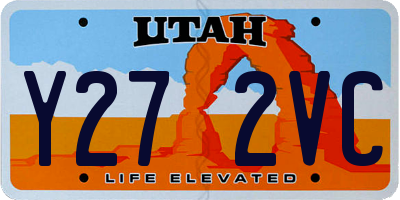 UT license plate Y272VC