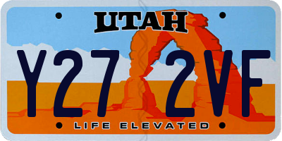 UT license plate Y272VF