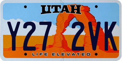 UT license plate Y272VK