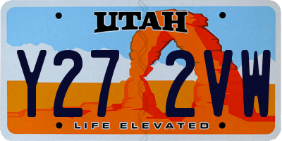 UT license plate Y272VW