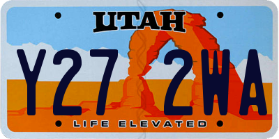 UT license plate Y272WA