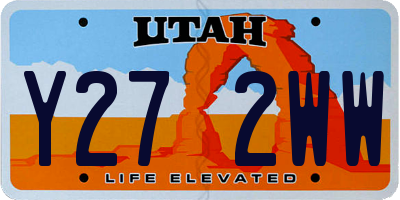 UT license plate Y272WW