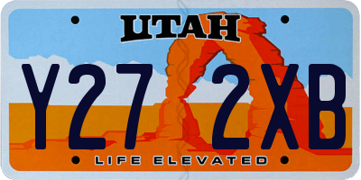 UT license plate Y272XB