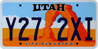 UT license plate Y272XI