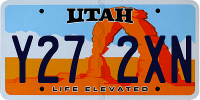 UT license plate Y272XN