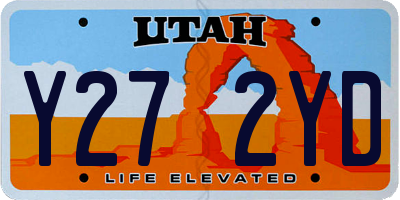 UT license plate Y272YD
