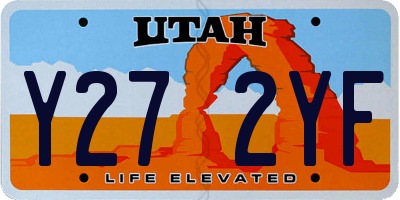 UT license plate Y272YF