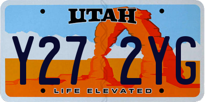 UT license plate Y272YG