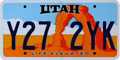 UT license plate Y272YK