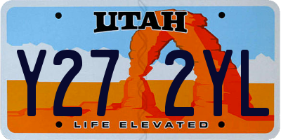 UT license plate Y272YL