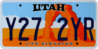 UT license plate Y272YR