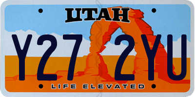 UT license plate Y272YU