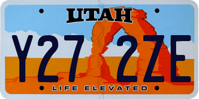 UT license plate Y272ZE