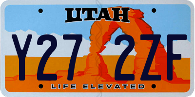 UT license plate Y272ZF