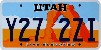 UT license plate Y272ZI