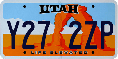 UT license plate Y272ZP