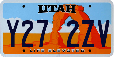 UT license plate Y272ZV