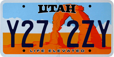 UT license plate Y272ZY