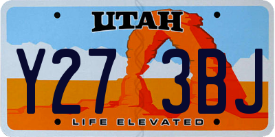 UT license plate Y273BJ