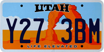 UT license plate Y273BM