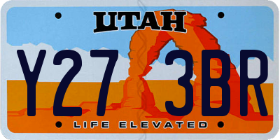 UT license plate Y273BR