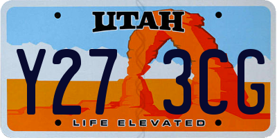 UT license plate Y273CG