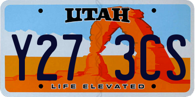 UT license plate Y273CS