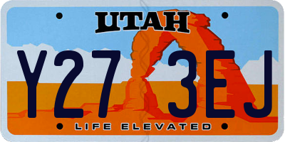 UT license plate Y273EJ