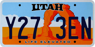 UT license plate Y273EN