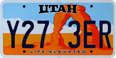 UT license plate Y273ER