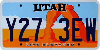 UT license plate Y273EW