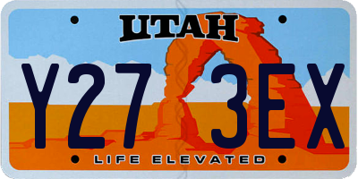 UT license plate Y273EX