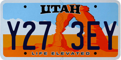 UT license plate Y273EY