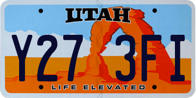 UT license plate Y273FI