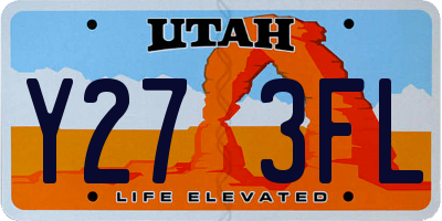 UT license plate Y273FL