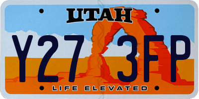 UT license plate Y273FP