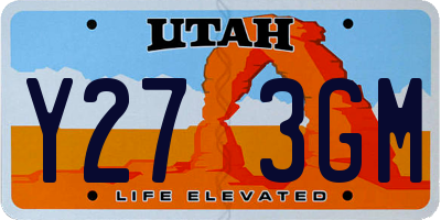 UT license plate Y273GM
