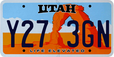UT license plate Y273GN