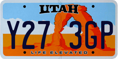 UT license plate Y273GP
