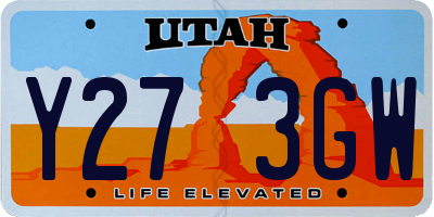 UT license plate Y273GW