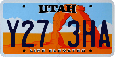 UT license plate Y273HA