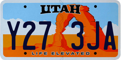 UT license plate Y273JA