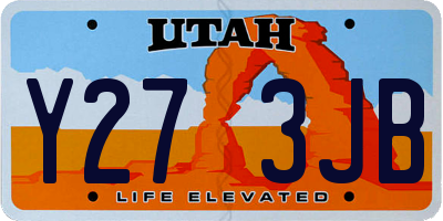 UT license plate Y273JB