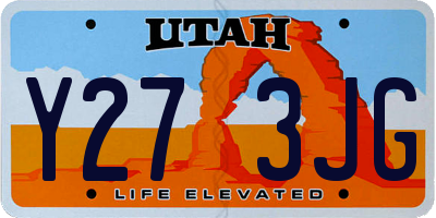 UT license plate Y273JG