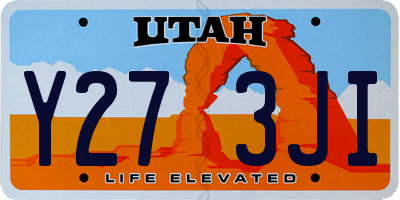 UT license plate Y273JI