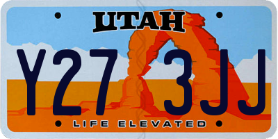 UT license plate Y273JJ