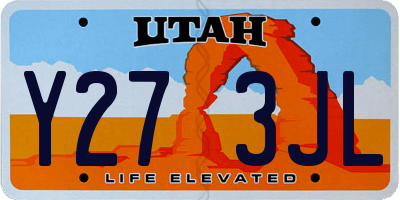 UT license plate Y273JL