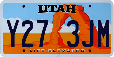 UT license plate Y273JM