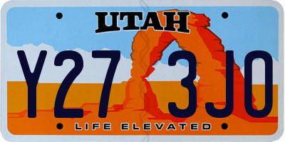 UT license plate Y273JO