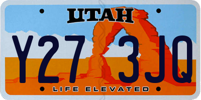 UT license plate Y273JQ
